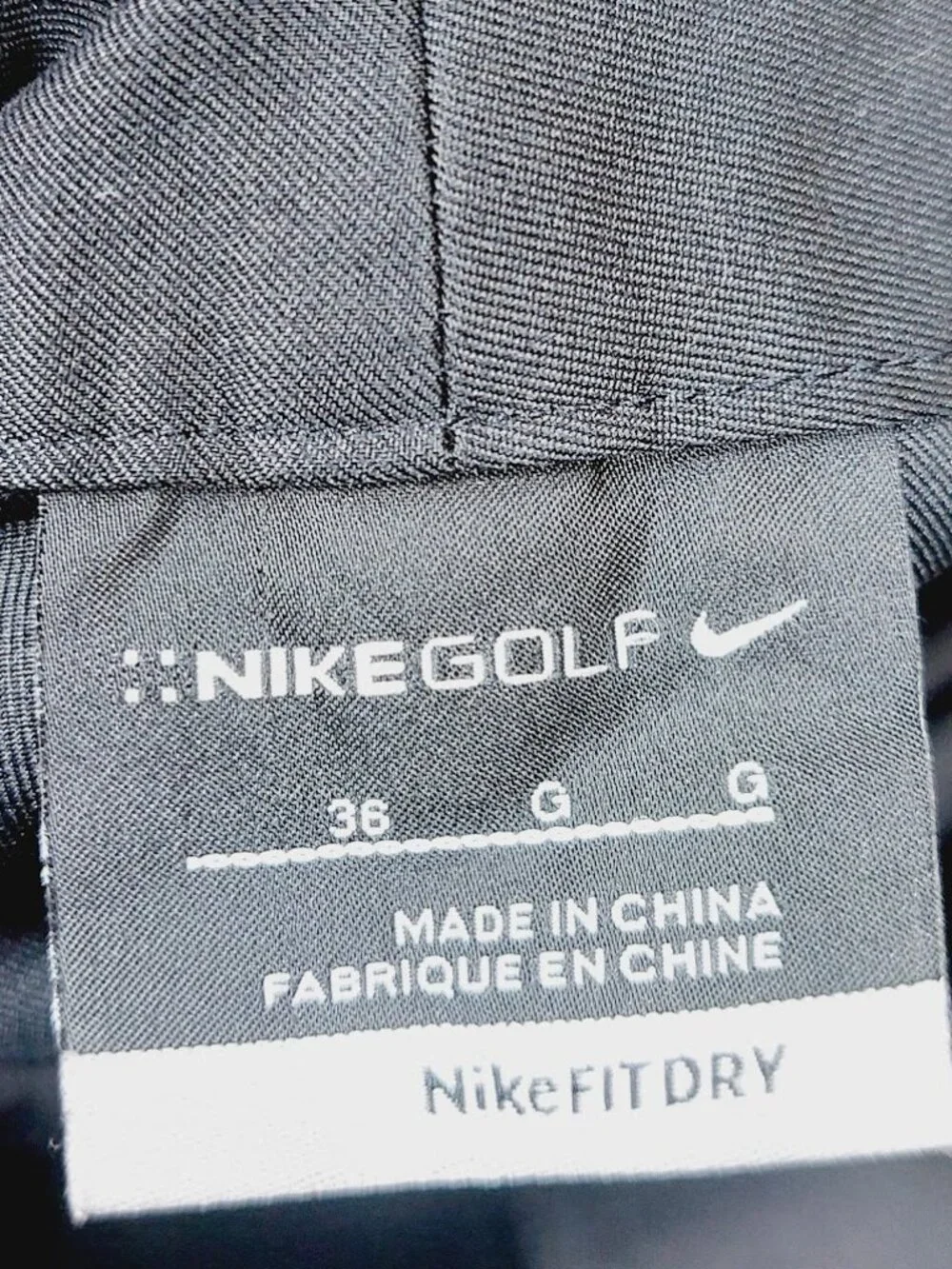 Nike Men's Black Tour Pleated Classic Slash Pocket Golf Chino Shorts Size 36